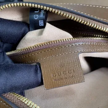 Gucci 645454 Gucci Horsebit 1955 Malá ramenní taška Hnědá