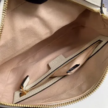 Gucci 645454 GG Horsebit 1955 Malá Kabelka přes Rameno Béžová