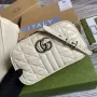 Gucci 447632 GG Marmont matelassé malá ramenní taška bílá