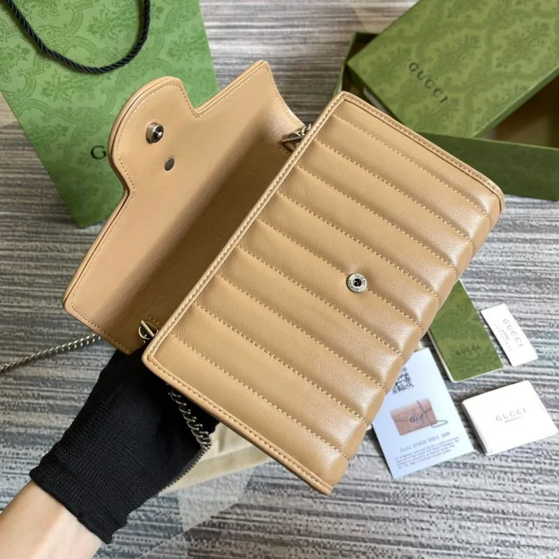 Gucci 474575 GG Marmont mini taška Světle růžová