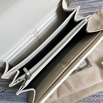 Gucci 474575 GG Marmont mini taška Bílá