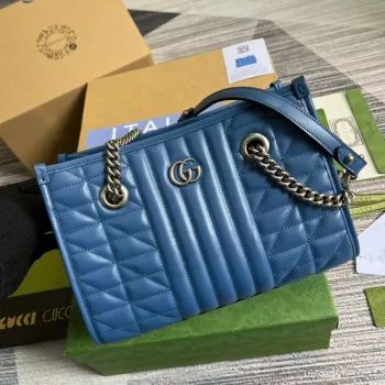 Gucci 681483 GG Marmont malá taška přes rameno Modrá