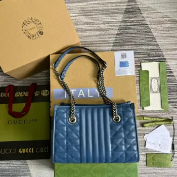 Gucci 681483 GG Marmont malá taška přes rameno Modrá