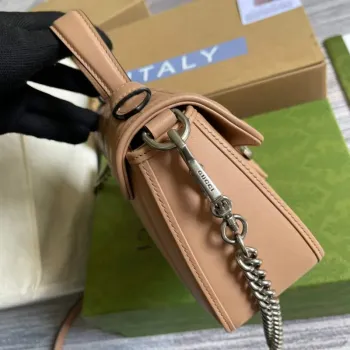 Gucci 583571 GG Marmont mini taška s horním uchopem Světle růžová