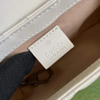 Gucci 476433 GG Marmont Super Mini Taška Bílá
