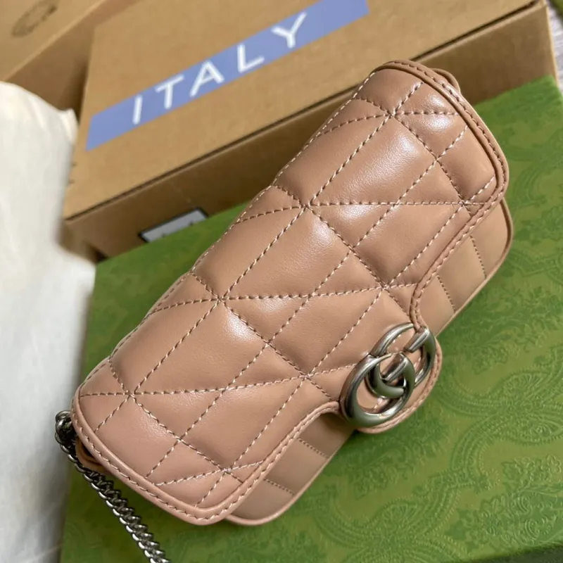 Gucci 476433 GG Marmont Super Mini Taška Růžová