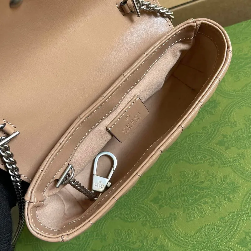 Gucci 476433 GG Marmont Super Mini Taška Růžová