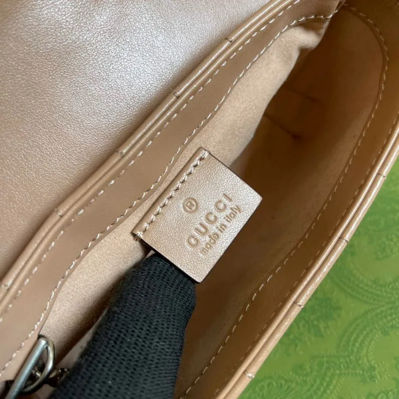 Gucci 476433 GG Marmont Super Mini Taška Růžová