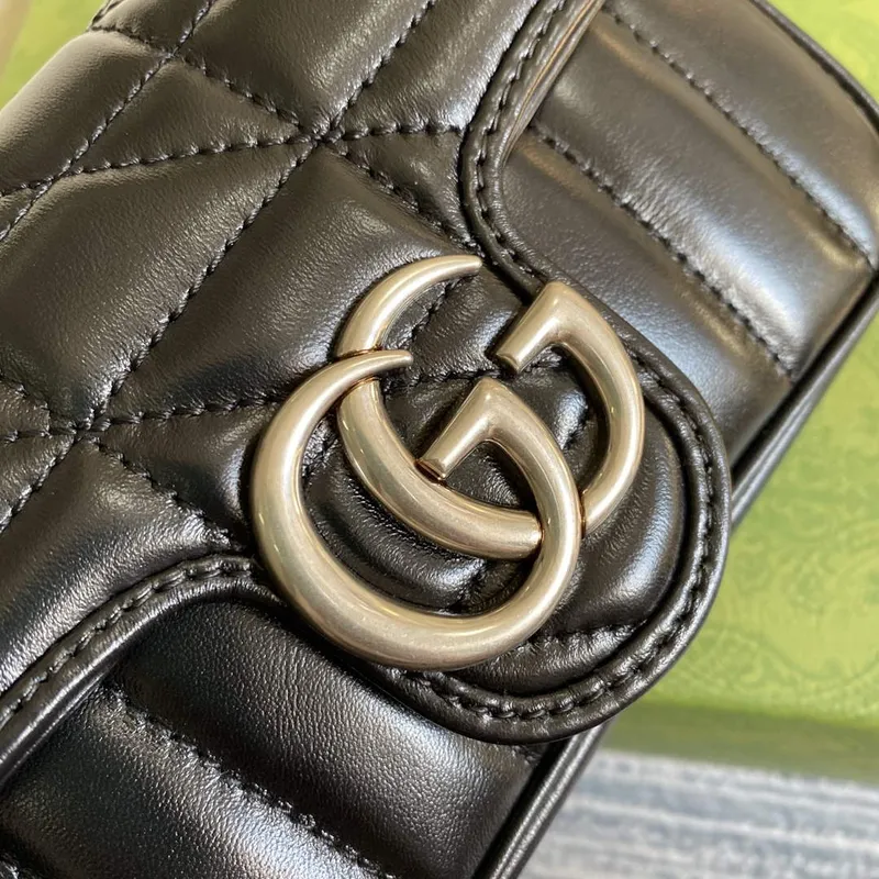 Gucci 476433 GG Marmont Super Mini Taška Černá