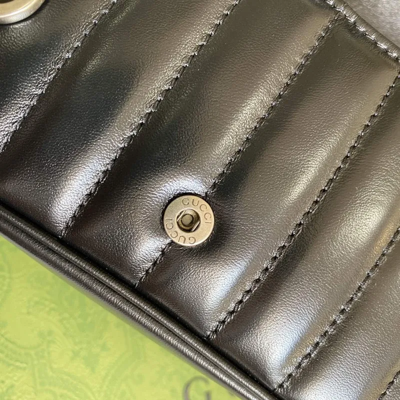 Gucci 476433 GG Marmont Super Mini Taška Černá