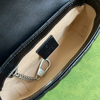 Gucci 476433 GG Marmont Super Mini Taška Černá