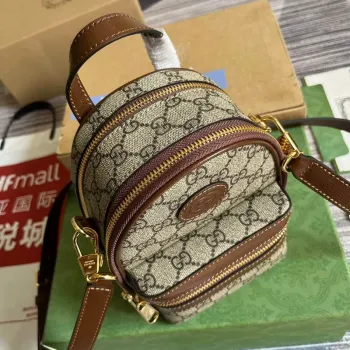 Gucci 725654 Multifunkční taška s propleteným G Hnědá