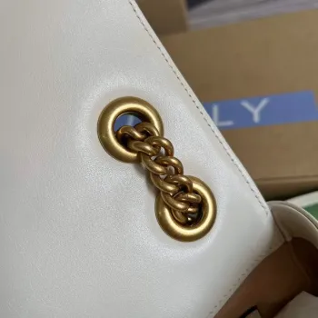 Gucci 739682 GG Marmont Matelassé mini tote bag Bílá