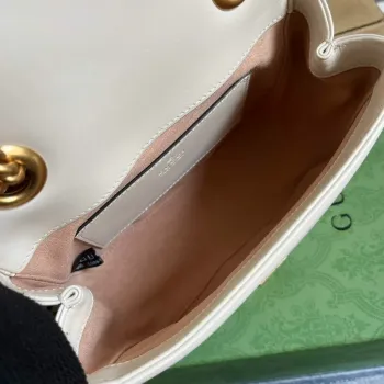 Gucci 739682 GG Marmont Matelassé mini tote bag Bílá