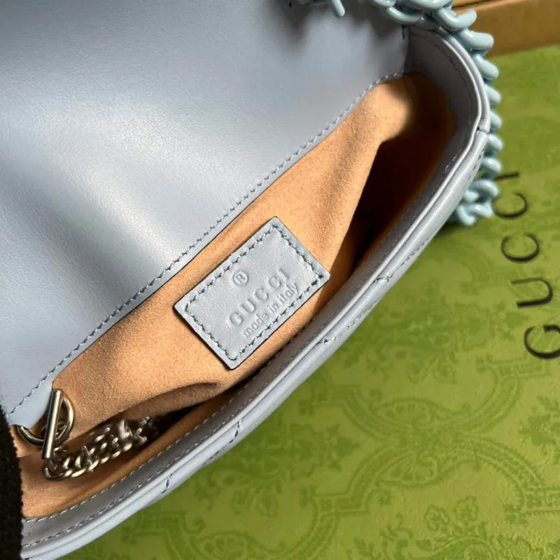 Gucci 699757 GG Marmont Pásková taška Modrá