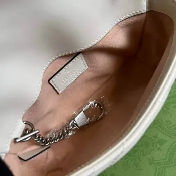 Gucci 699757 GG Marmont Pásková taška Bílá