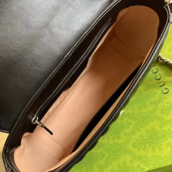 Gucci 498110 GG Marmont malá taška s horním uchopem černá