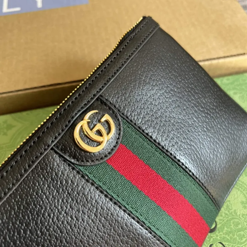 Gucci 698805 Ophidia gg Srdce Utility Pásková Taška Černá a bílá