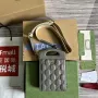 Gucci 723776 GG Matelassé Mini Taška s Horní Rukojetí Šedá