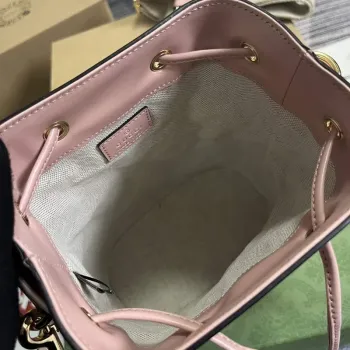 Gucci 728231 GG Matelassé Kabela na rameno Světle růžová