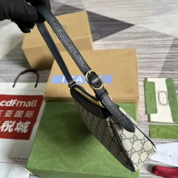 Gucci 735145 GG Supreme Ophidia malá kabelka černá