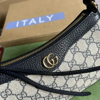 Gucci 735145 GG Supreme Ophidia malá kabelka černá