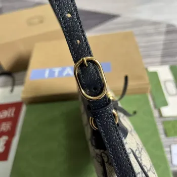 Gucci 735145 GG Supreme Ophidia malá kabelka černá