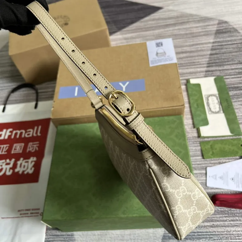 Gucci 735145 GG Supreme Ophidia malá kabelka Ovesná