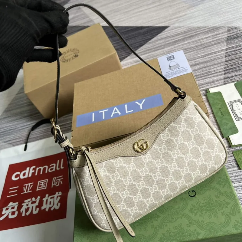Gucci 735145 GG Supreme Ophidia malá kabelka Ovesná