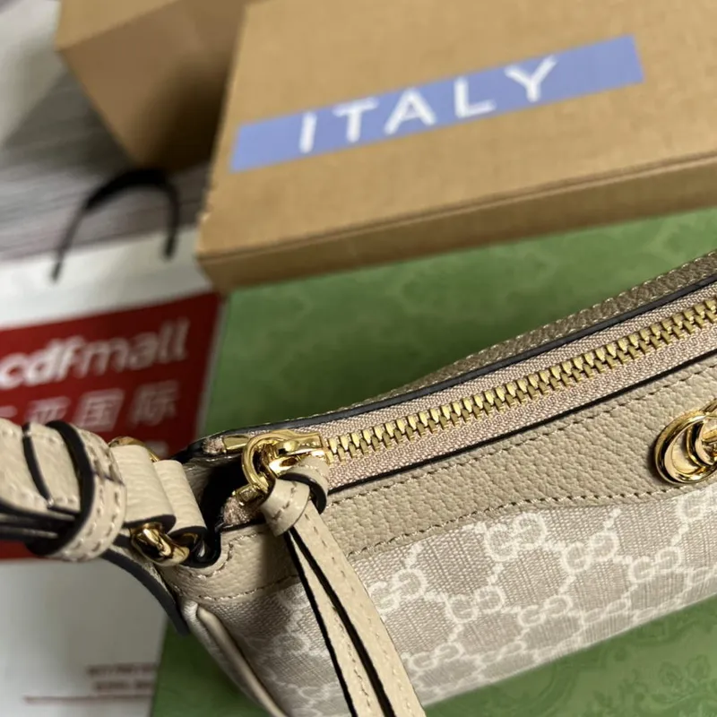 Gucci 735145 GG Supreme Ophidia malá kabelka Ovesná