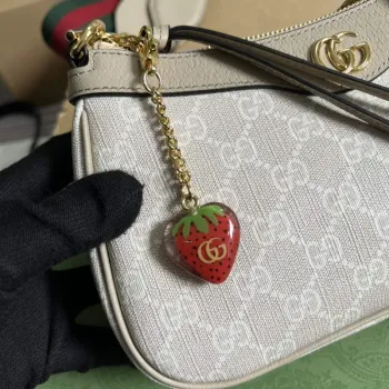 Gucci 735132 Ophidia malá kabelka Ovesná