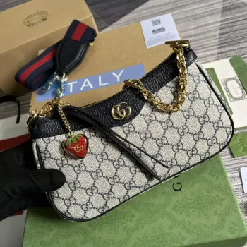 Gucci 735132 Ophidia malá kabelka Černá