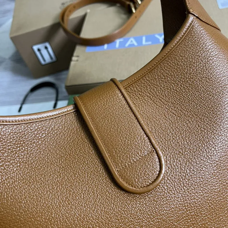 Gucci 726274 Aphrodite Střední Kabelka přes Rameno Světle Hnědá