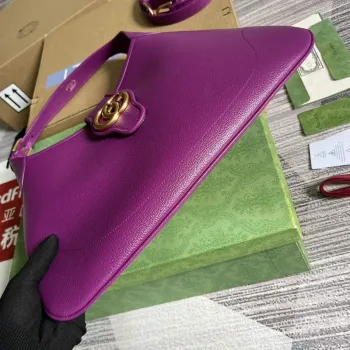 Gucci 726274 Aphrodite Střední Kabelka přes Rameno Fialová