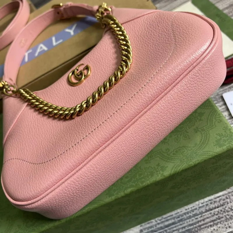 Gucci 731817 Aphrodite Malá Kabelka přes Rameno Světle Růžová