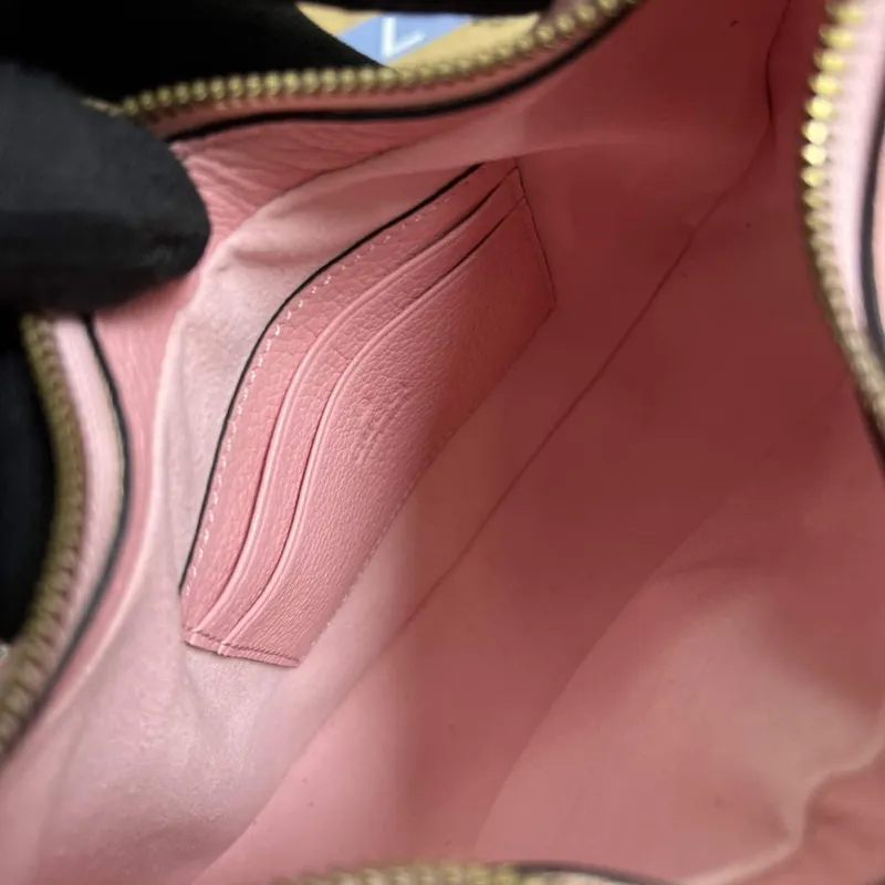 Gucci 731817 Aphrodite Malá Kabelka přes Rameno Světle Růžová