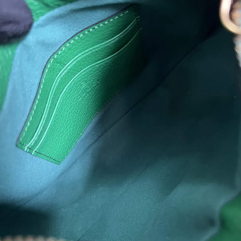 Gucci 731817 Aphrodite Malá Kabelka přes Rameno Zelená