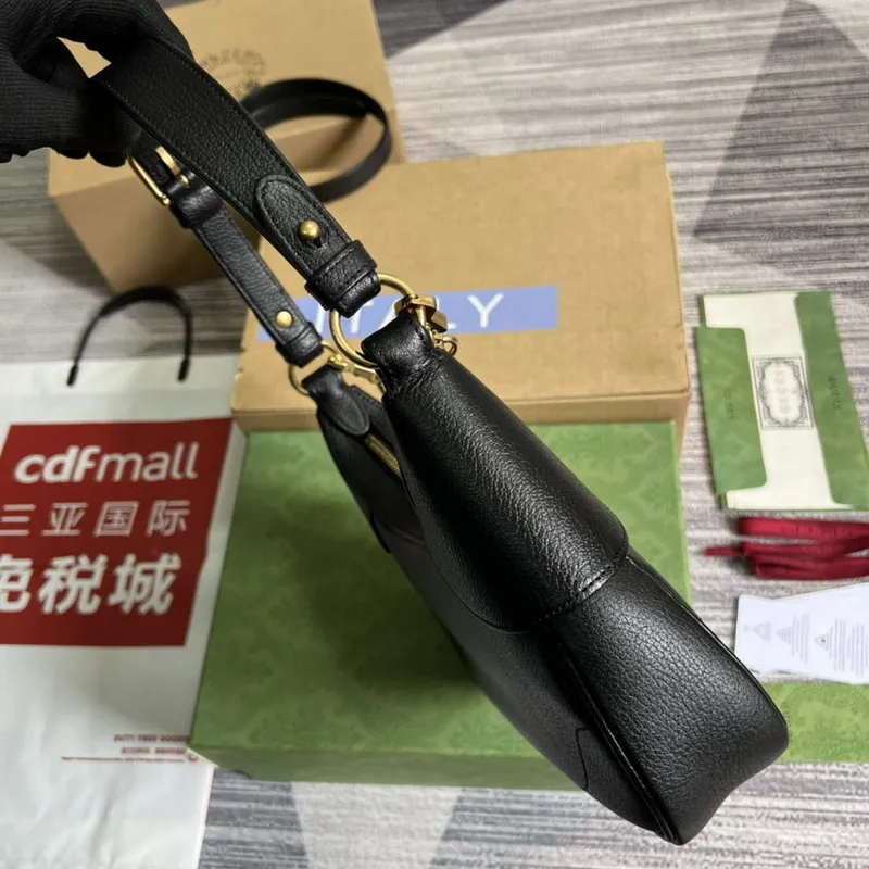 Gucci 731817 Aphrodite Malá Kabelka přes Rameno Černá