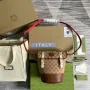 Gucci 630819 Kabela Bucket v GG Supreme plátně a hnědé kůži