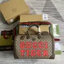 Gucci 687828 Tiger GG Velká cestovní taška Hnědá