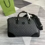 Gucci 696015 Velká cestovní taška s propleteným G Černá