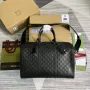 Gucci 406380 GG Embossed Duffle Bag Černá