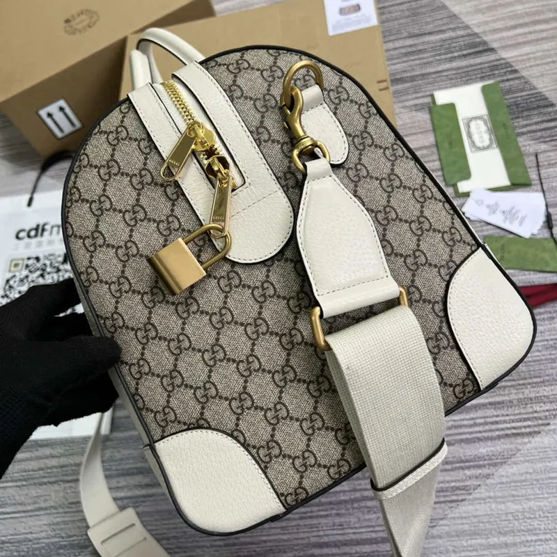 Gucci 681295 Jumbo GG střední cestovní taška Šedá