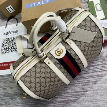Gucci 681295 Jumbo GG střední cestovní taška Šedá
