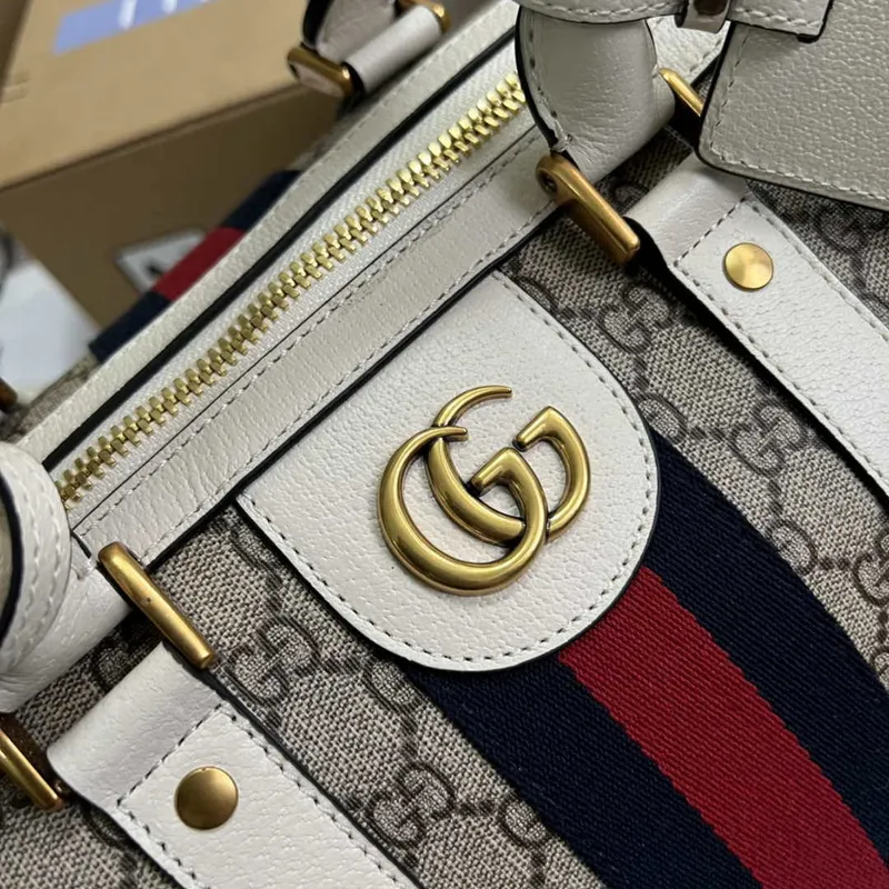 Gucci 681295 Jumbo GG střední cestovní taška Šedá