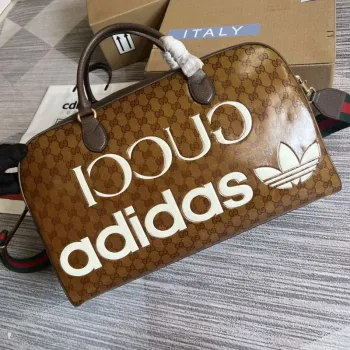 Adidas x Gucci velká cestovní taška 702422 Hnědá