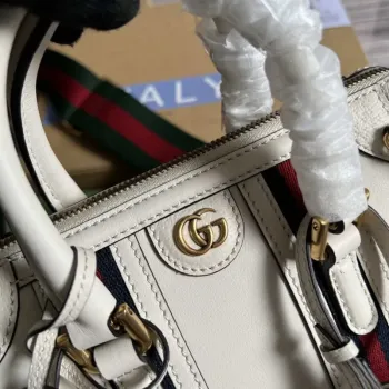 Gucci 715771 Mini taška s horním madlem s Double G Bílá