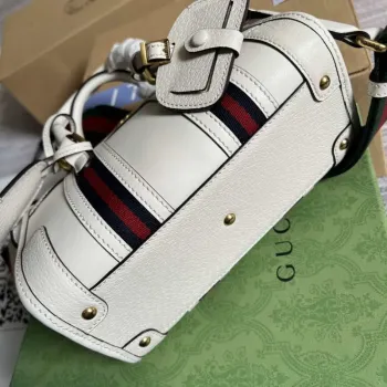 Gucci 715771 Mini taška s horním madlem s Double G Bílá