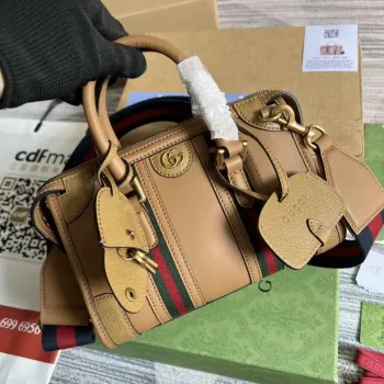 Gucci 715771 Mini taška s dvojitým uchem v barvě tan