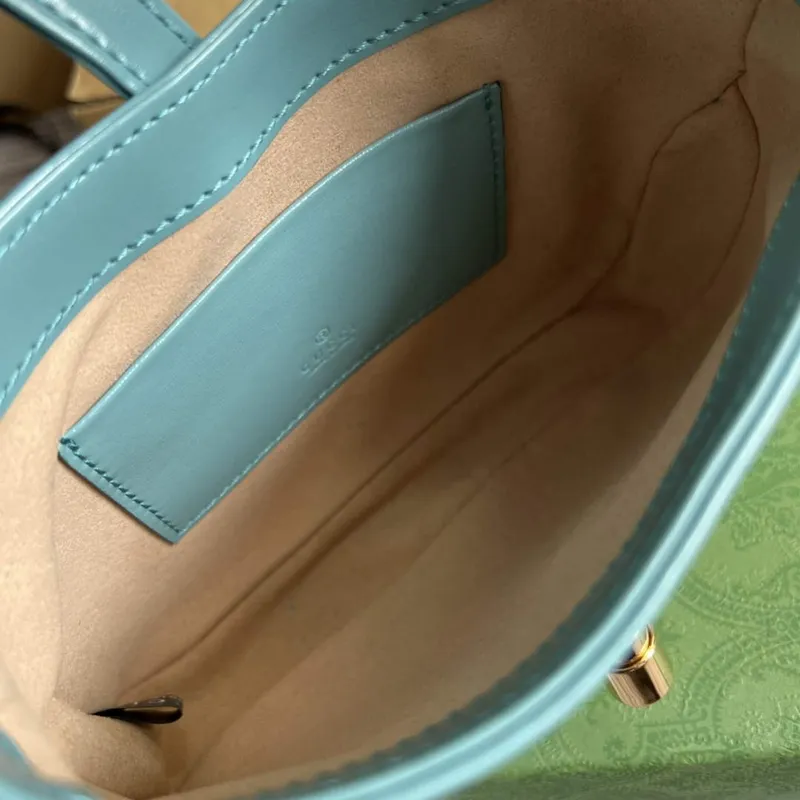Gucci 637091 Jackie 1961 mini ramenní taška Světle modrá